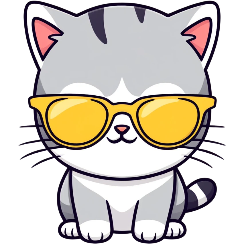 Cat with sunglasses emoji