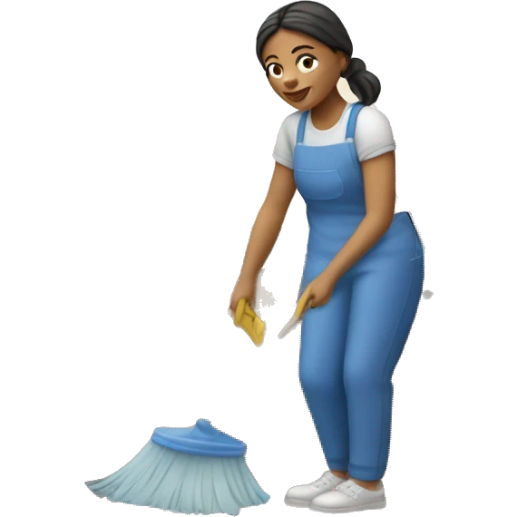 Caucasian woman doing house chores  emoji