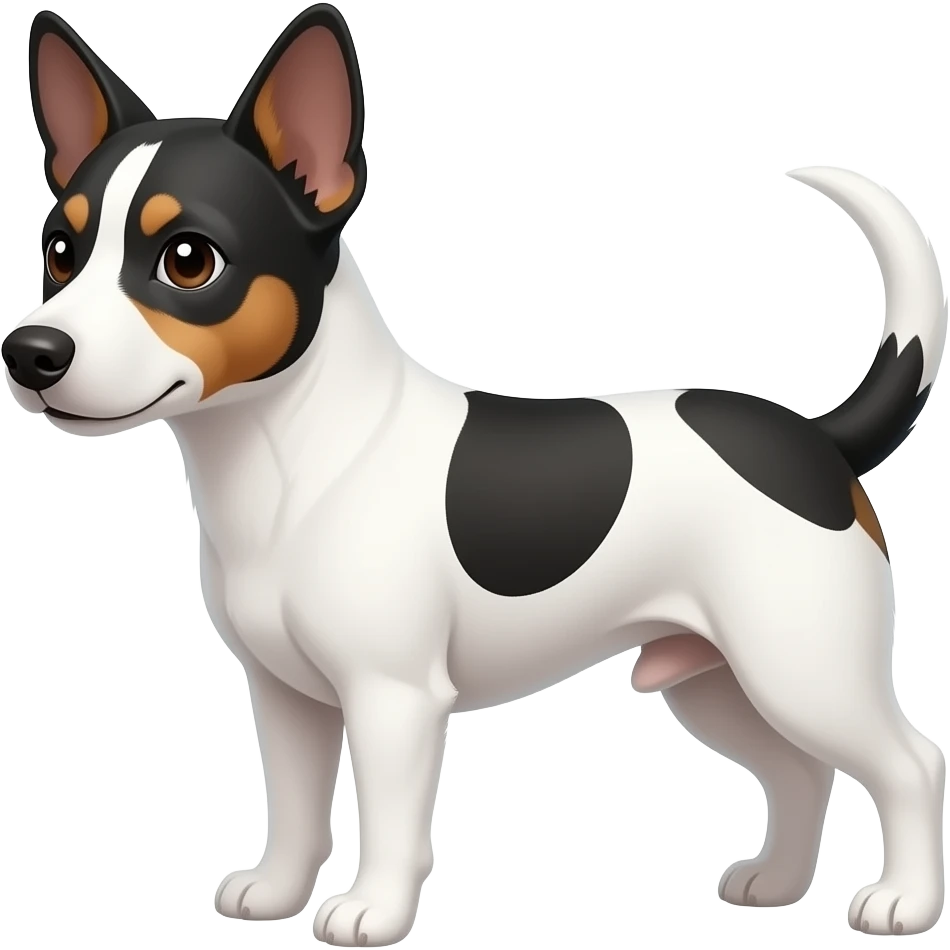 black and white rat terrier emoji