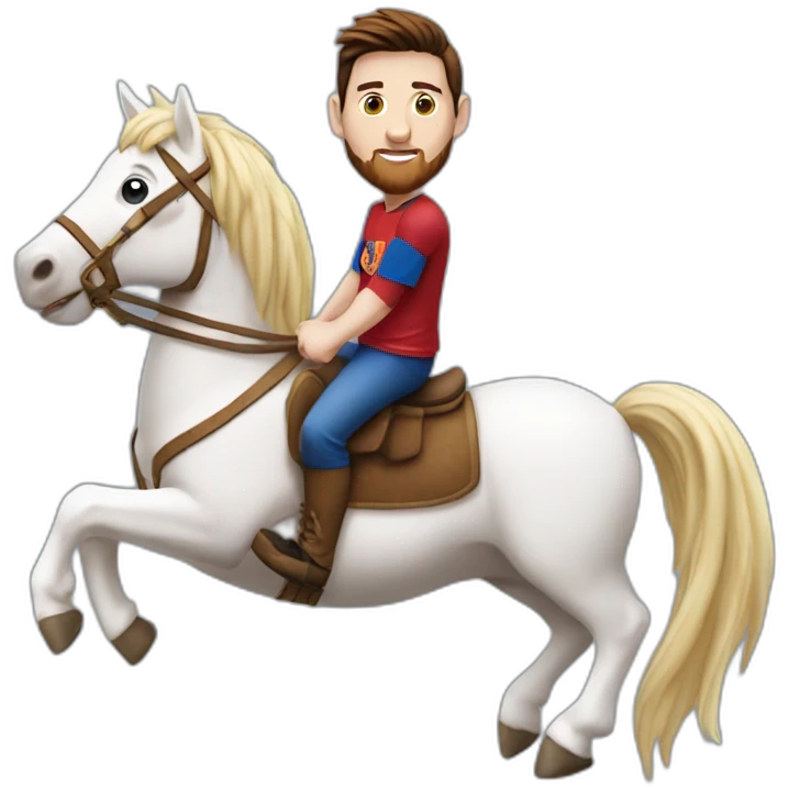 Messi sur un cheval  emoji
