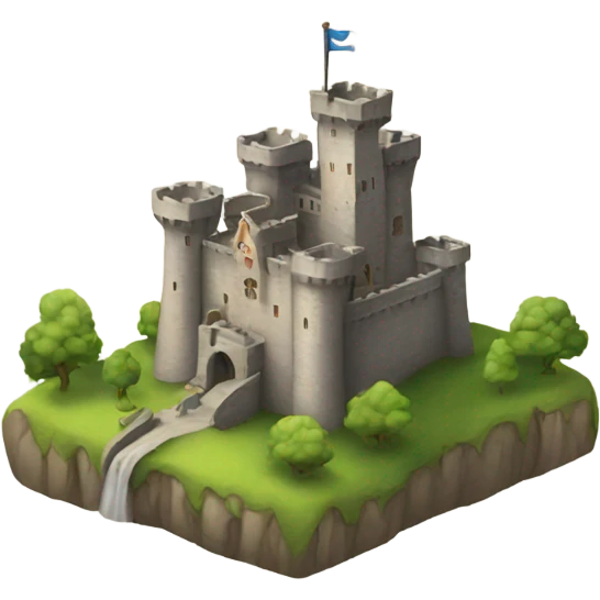 A castle with guns emoji