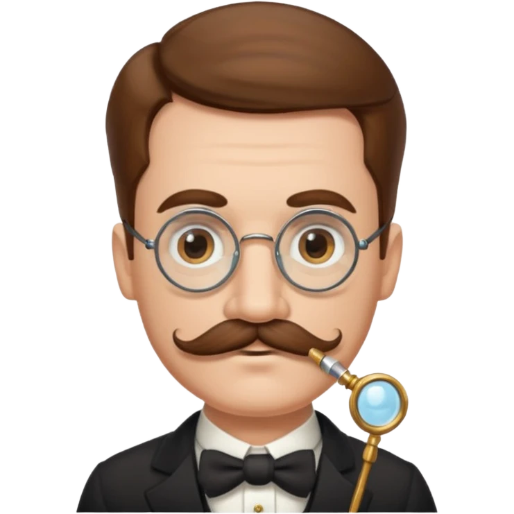 señor con bigote, y monoculo emoji