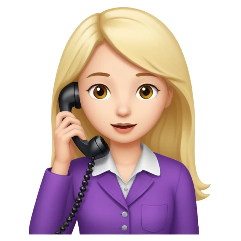 girl talking on telephone in her room emoji