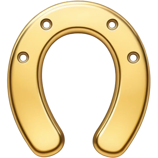 Gold horseshoe emoji