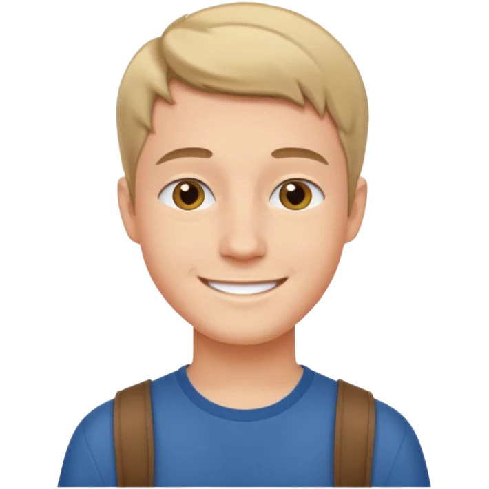 smilling student (man) emoji