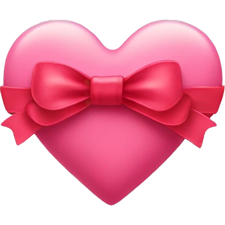 Pink heart with a red bow  emoji