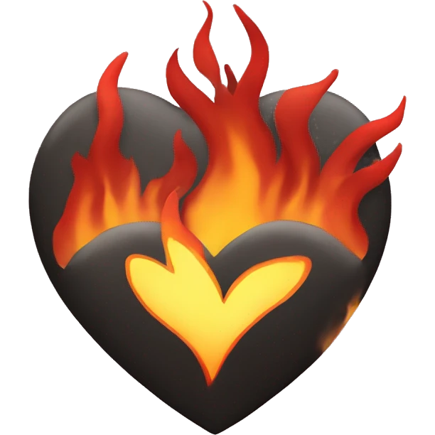 Heart with flames emoji