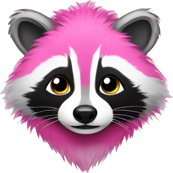 Racoon with pink fur emoji