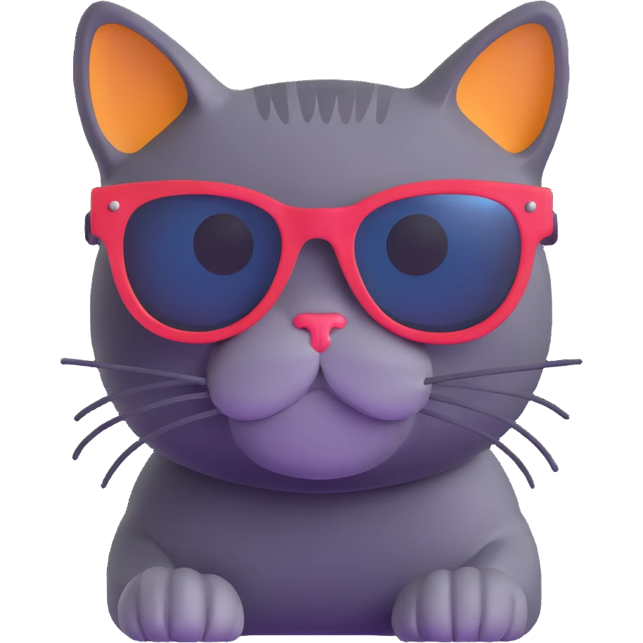 cat wearing sunglasses emoji