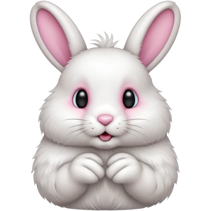 bunny rabbit with fluffy tail emoji