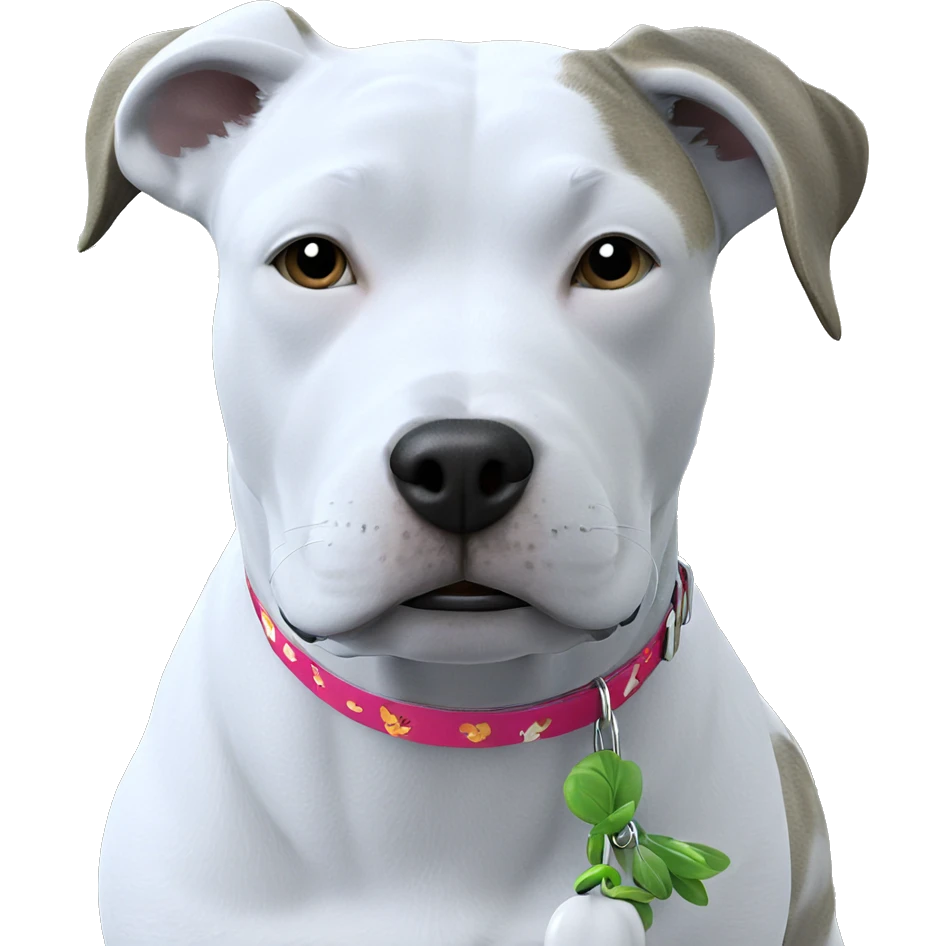 dog with collar and plants emoji