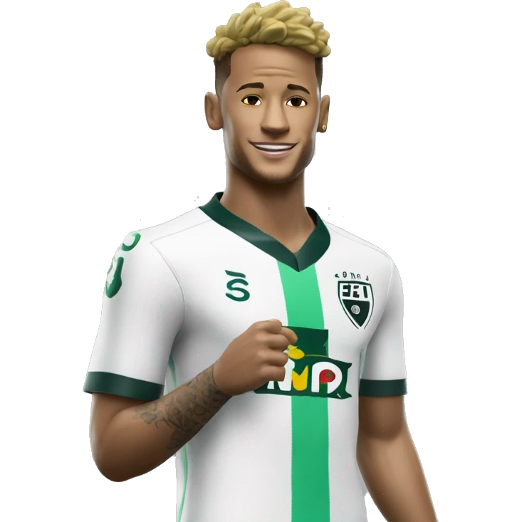 Neymar com a camisa do Santos emoji