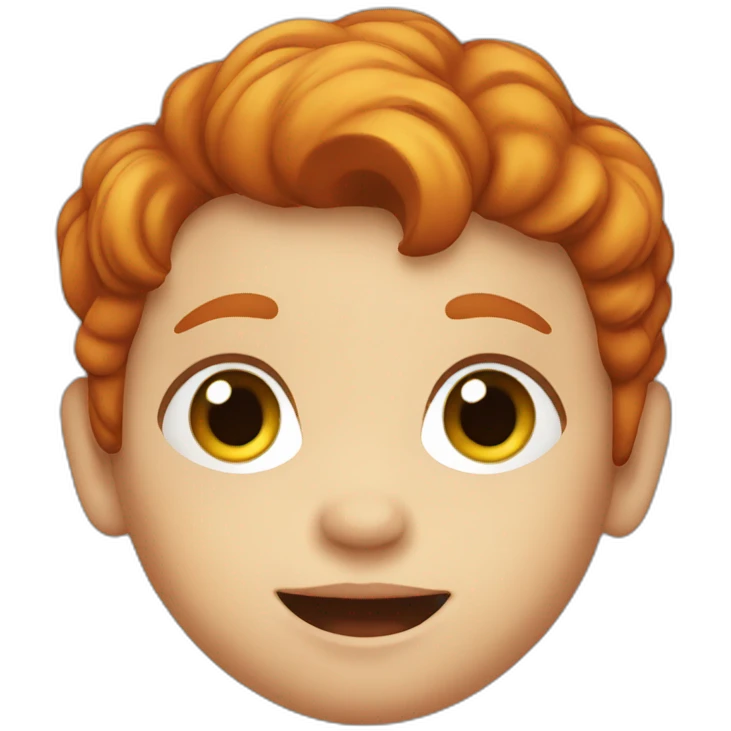 one redhead toddler boy emoji