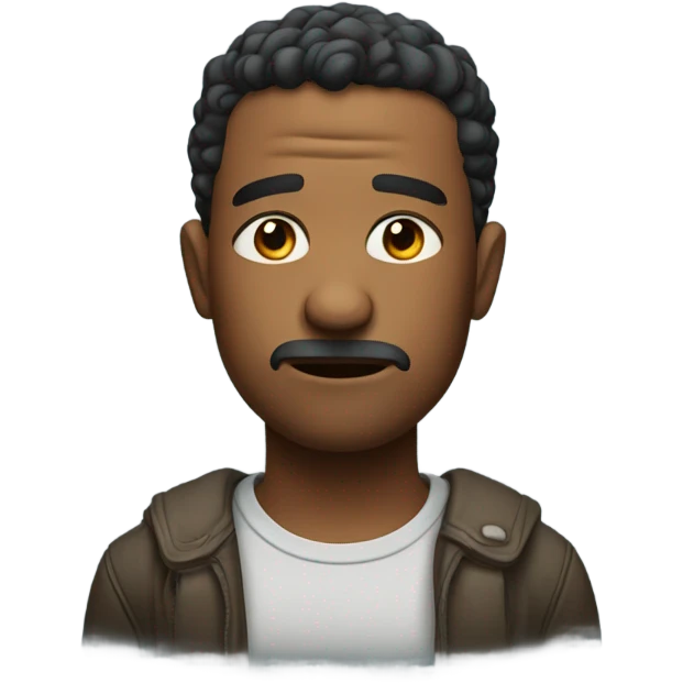 Man biting lip emoji