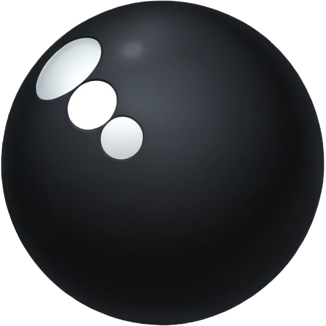 Black Ball with MB written on in the middle of it. Nothing else no holes or anything. emoji