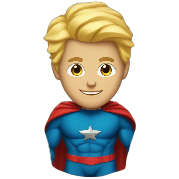 Blond male Superhero emoji