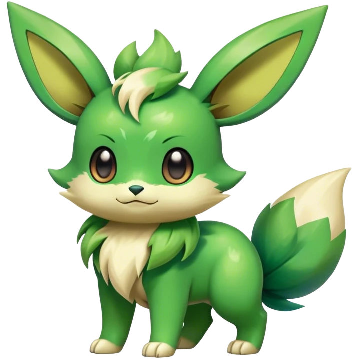 Shiny-Eeveelution-Cute-Fakemon-Grass-Pokémon-fusion full body emoji