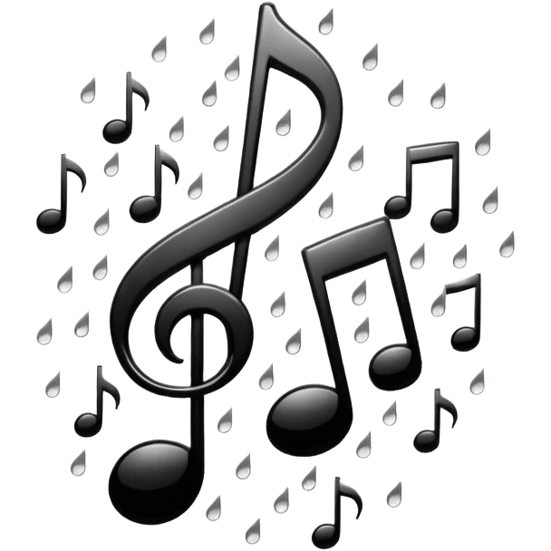rain and music minimalist emoji