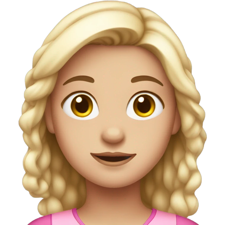 Fair skin girl with pink outfit  emoji