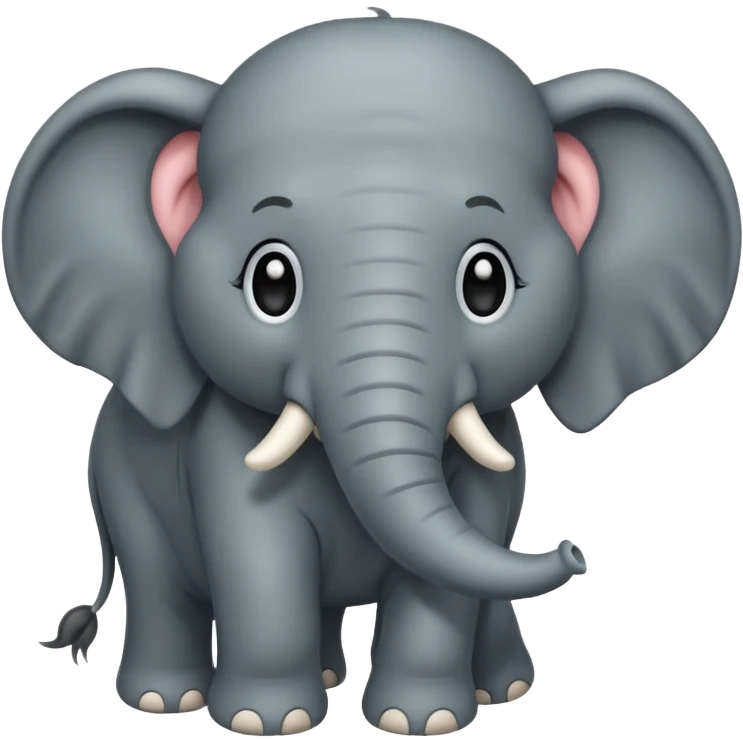  long haired elephant emoji