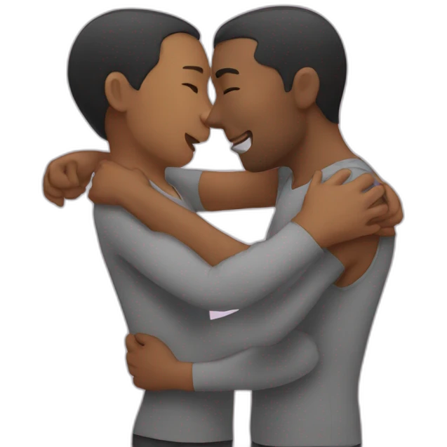 Hug kiss emoji