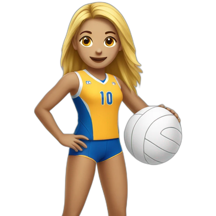 voleibol-girl-with-number-10 emoji