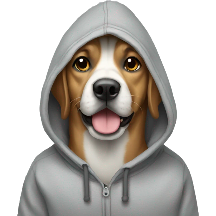 dog wearing a hoodie  emoji
