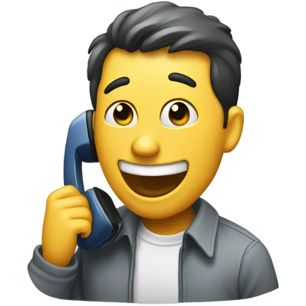Butt dial laugh emoji