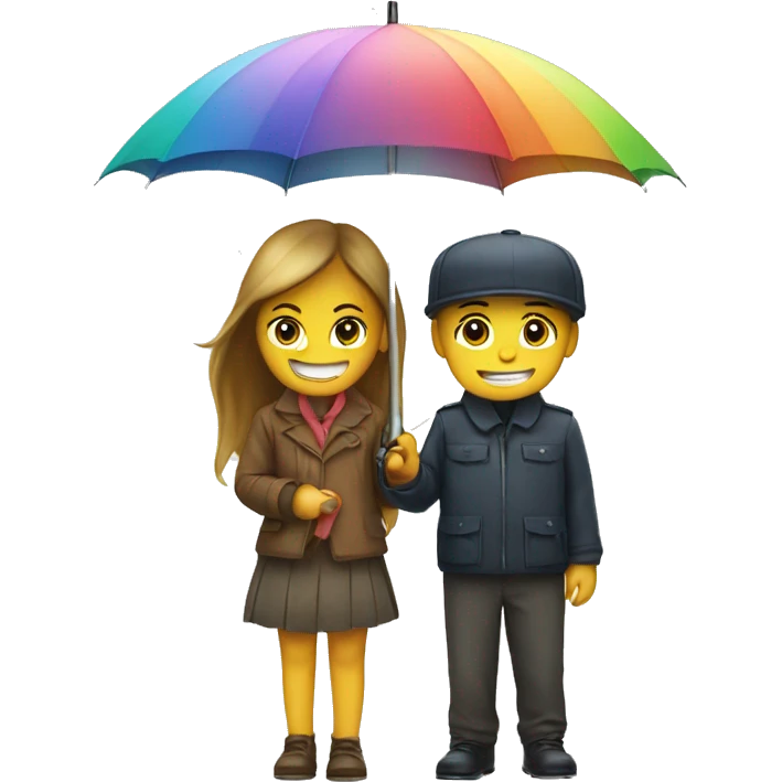 Umbrela and girl emoji