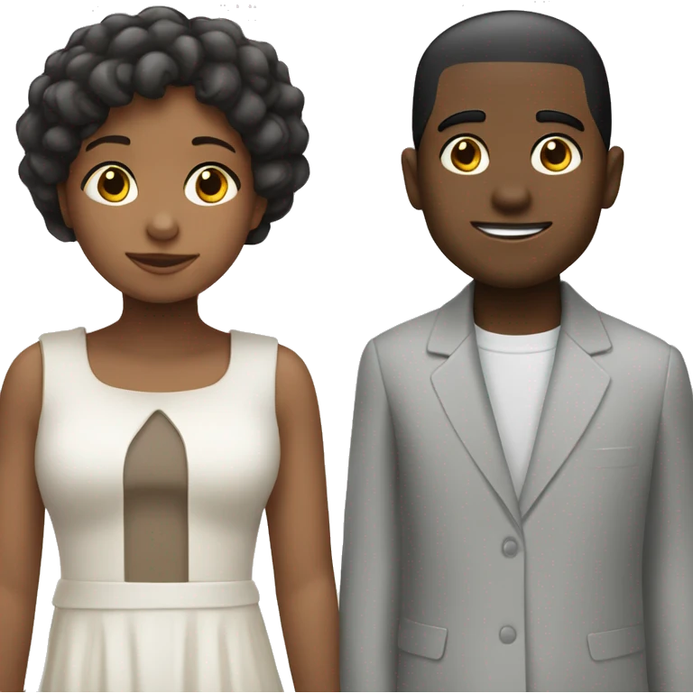 Haz un niño negro y una niña blanca emoji
