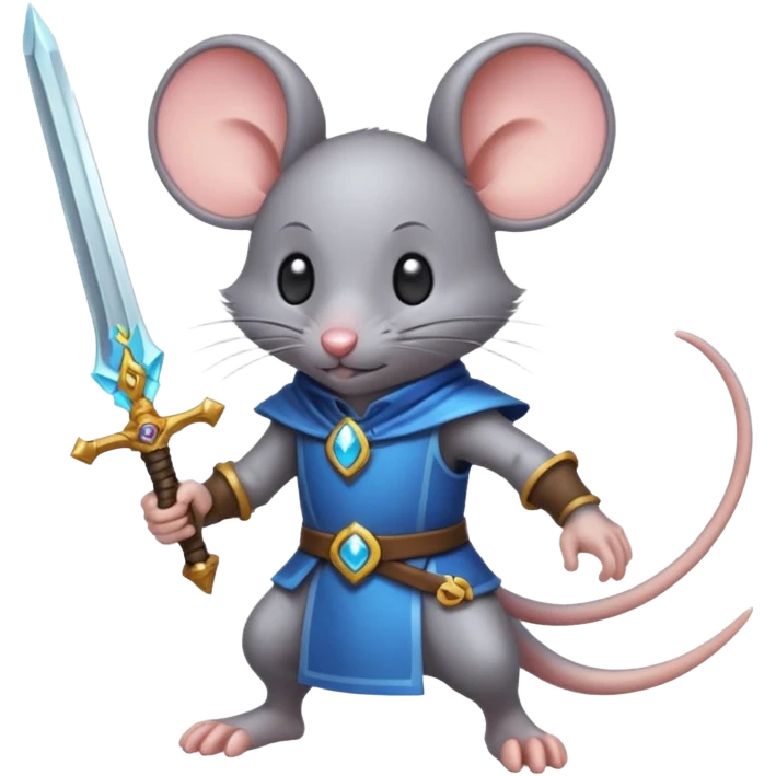 fantasy mouse cursor, sword, magic, time rift, emoji style, for 'Aeonrith' emoji