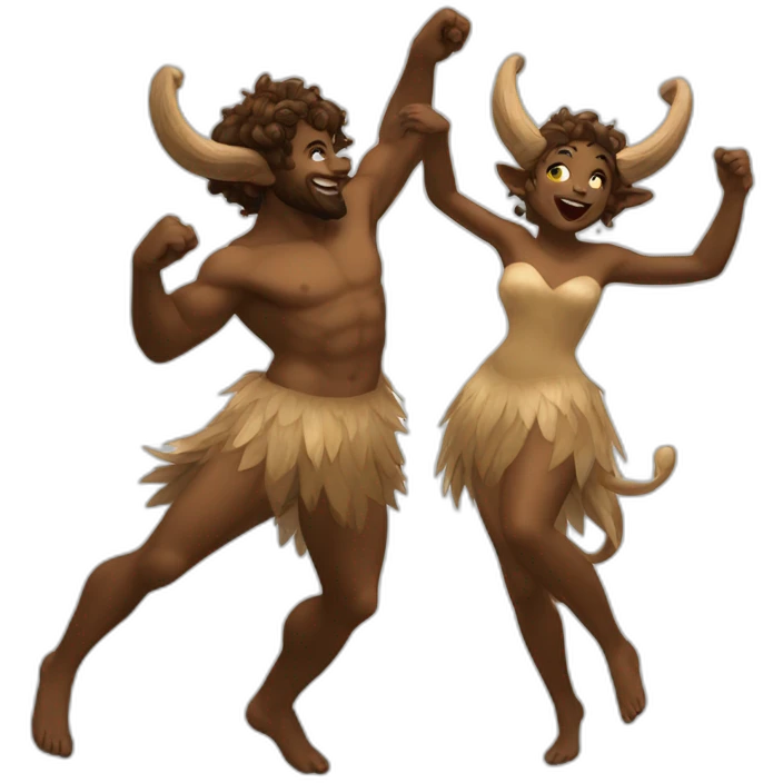 satyr and nymph dance emoji
