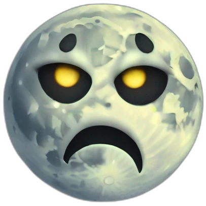 Creepy moon emoji
