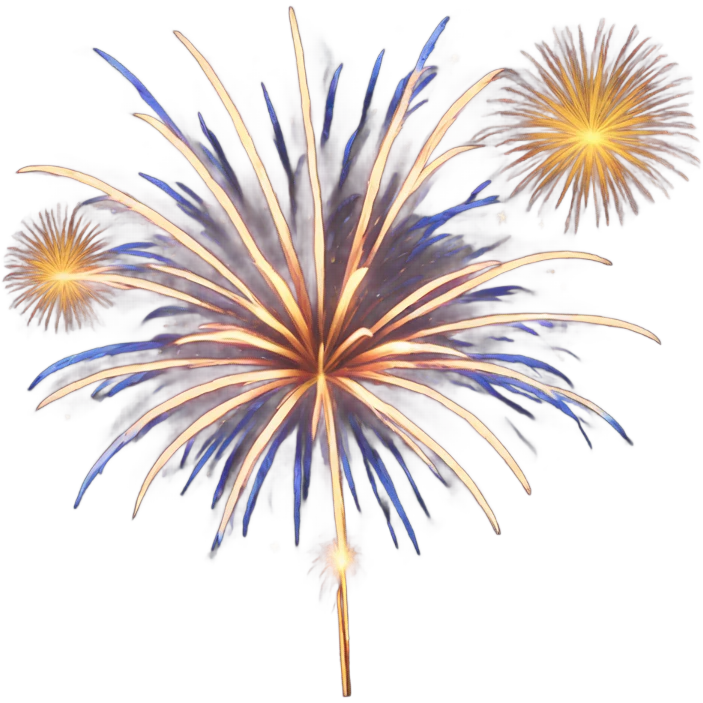 Fireworks with blessing  emoji