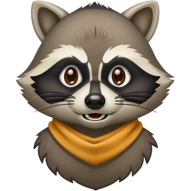 Aggressive Raccoon bandit emoji