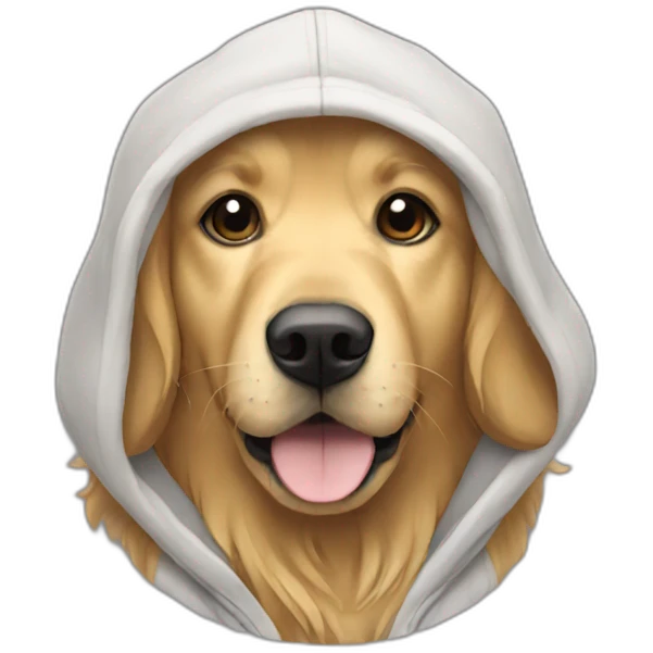 golden retriever wearing a hoodie  emoji