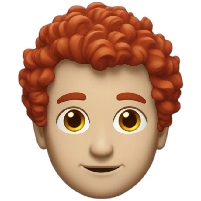 Rampa avec des cheveux rouges de la série Good Omens emoji