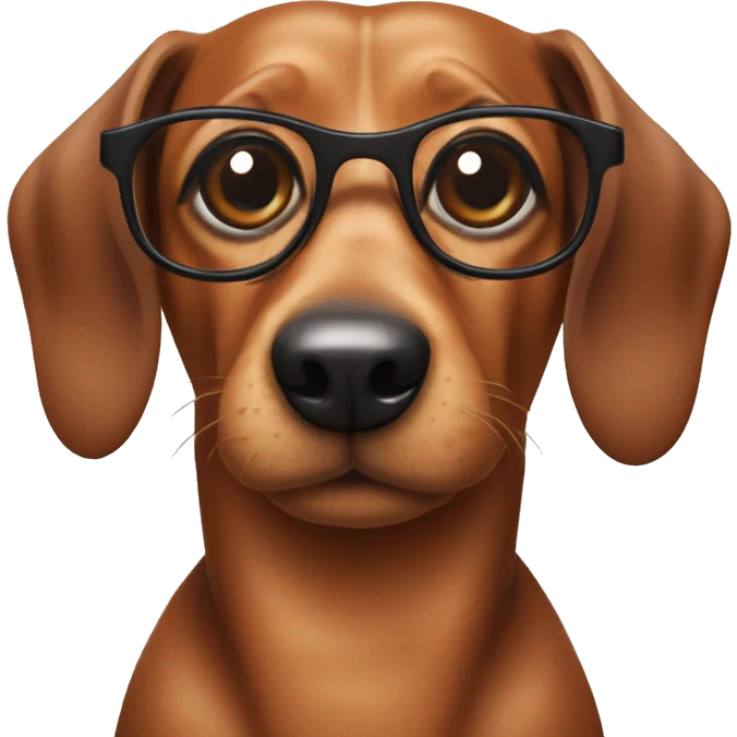Sausage Dog With Glasses emoji
