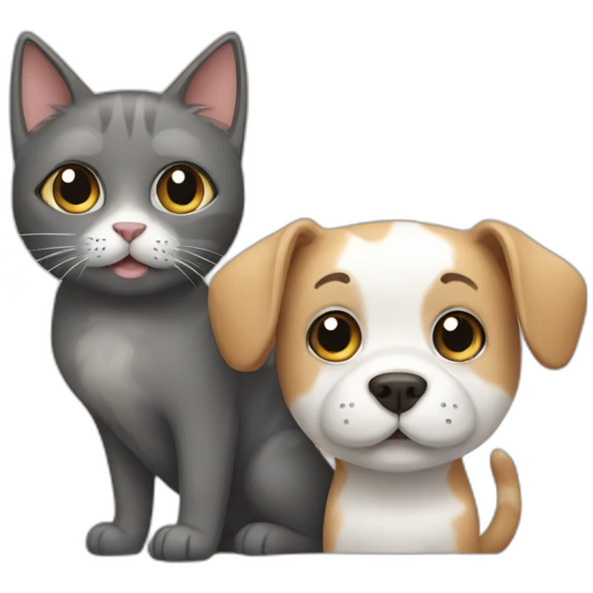 Cat with dog emoji