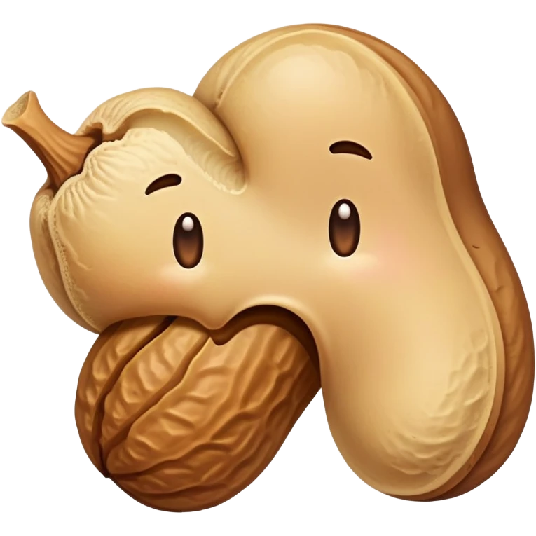 A peanut drooling  emoji
