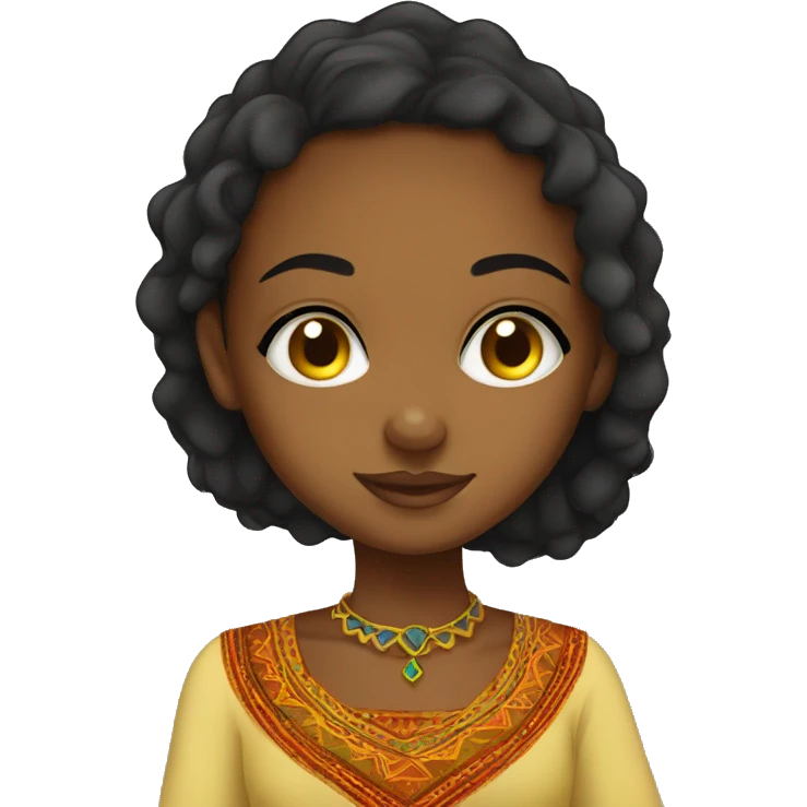 Pretty Ethiopian girl with habesha dress  emoji