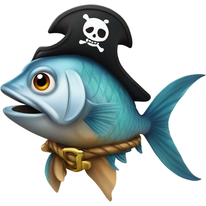 Pirate fishy emoji