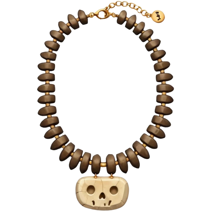 stone age necklace without human skeleton emoji