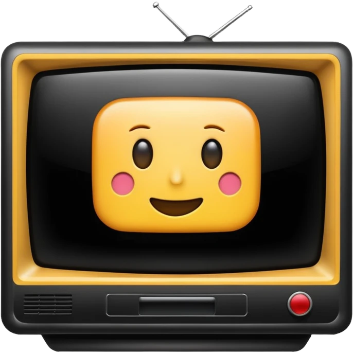 high definition emoji of a television with crisp edges emoji
