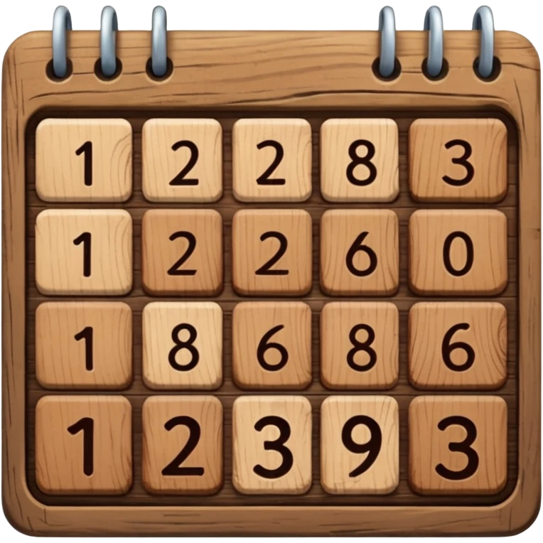 calendar wood emoji