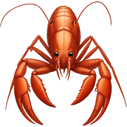 Female crayfish with long eyelashes emoji
