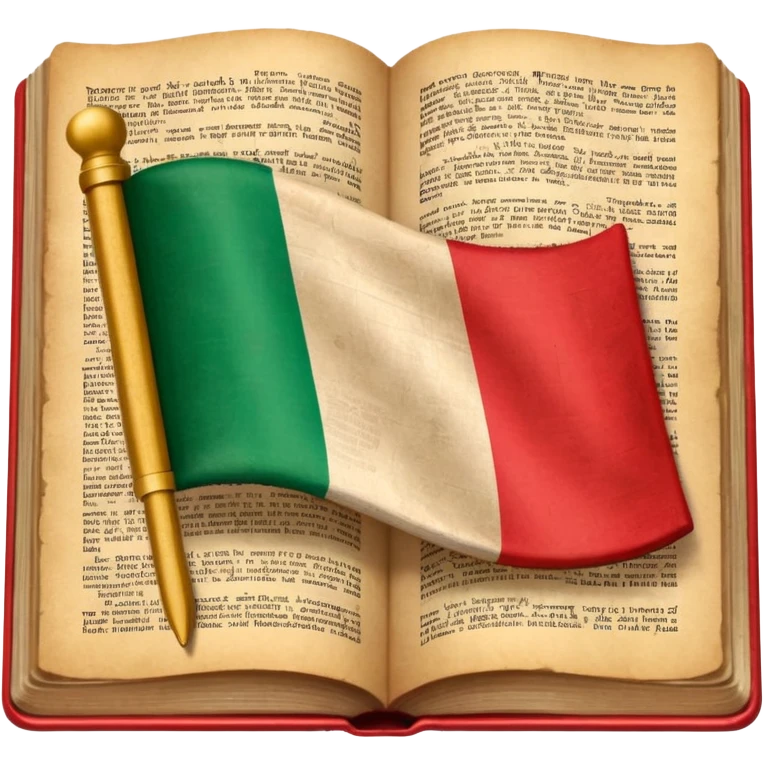 italian flag on dictionary emoji