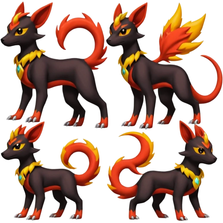 Litten-Houndoom-Salandit-Noibat-Flareon-Fakémon-Digimon-fusion (full body) emoji