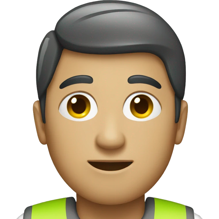 A worker wearing a green vest emoji