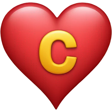 Heart with a c on it emoji
